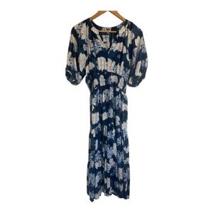 Citrus Brand Floral Blue and White Dress M